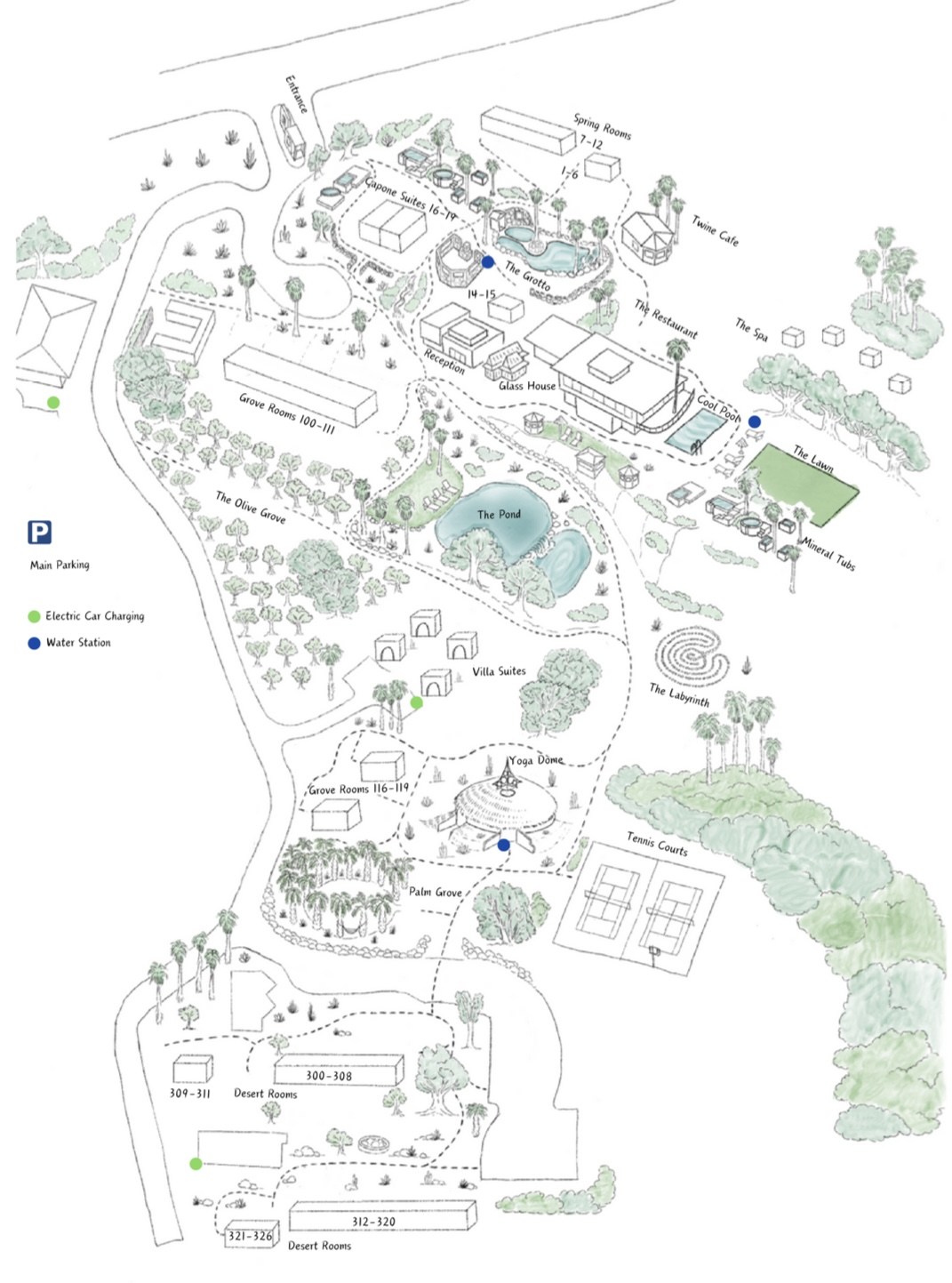 two bunch palms property map